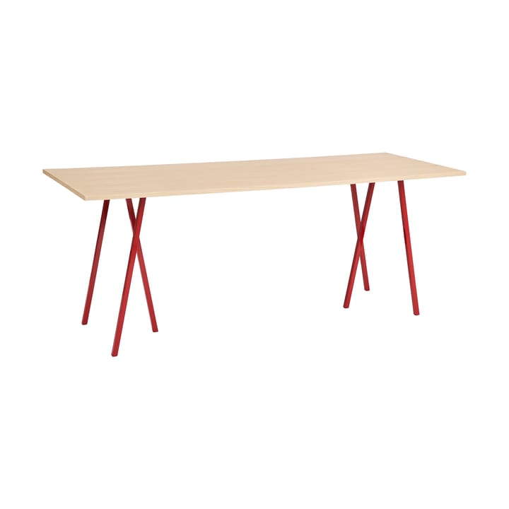 Loop Stand incl. support ruokapöytä 92,5x250 cm - Maroon red-clear lacq. oak - HAY