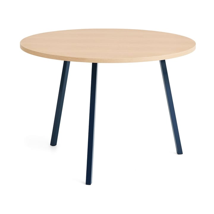 Loop Stand ruokapöytä Ø105 cm - Deep blue-clear lacq. oak - HAY