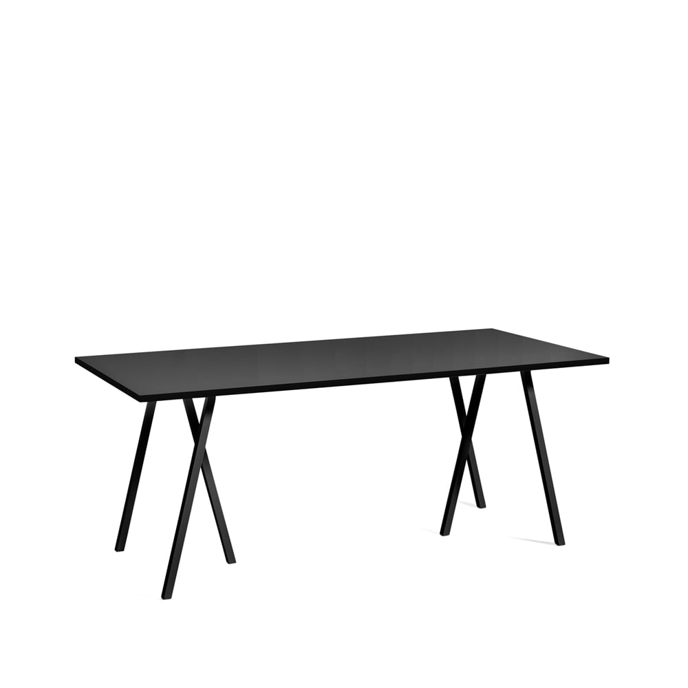 HAY Loop Stand ruokapöytä Black linoleum-black 180 cm