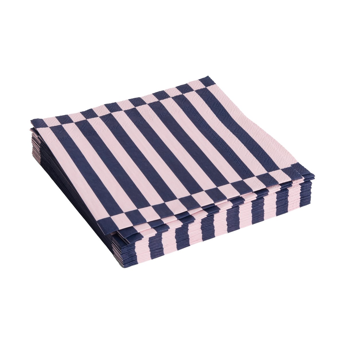 HAY Pattern Dinner Stripe servietti 40×40 cm 20-pakkaus Light pink-dark blue pillar