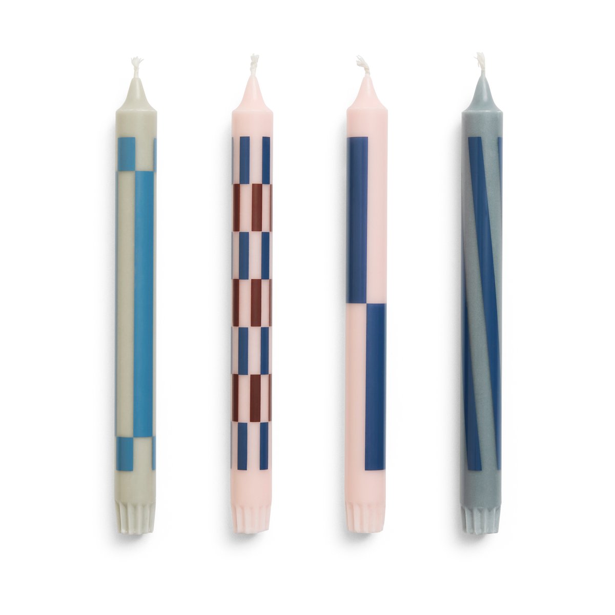 HAY Pattern kynttilä mix 4-pack Light pink-blue