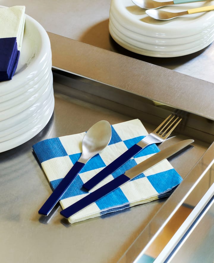 Pattern Lunch Check servietti 33x33 cm 20-pakkaus, Off white-blue M HAY