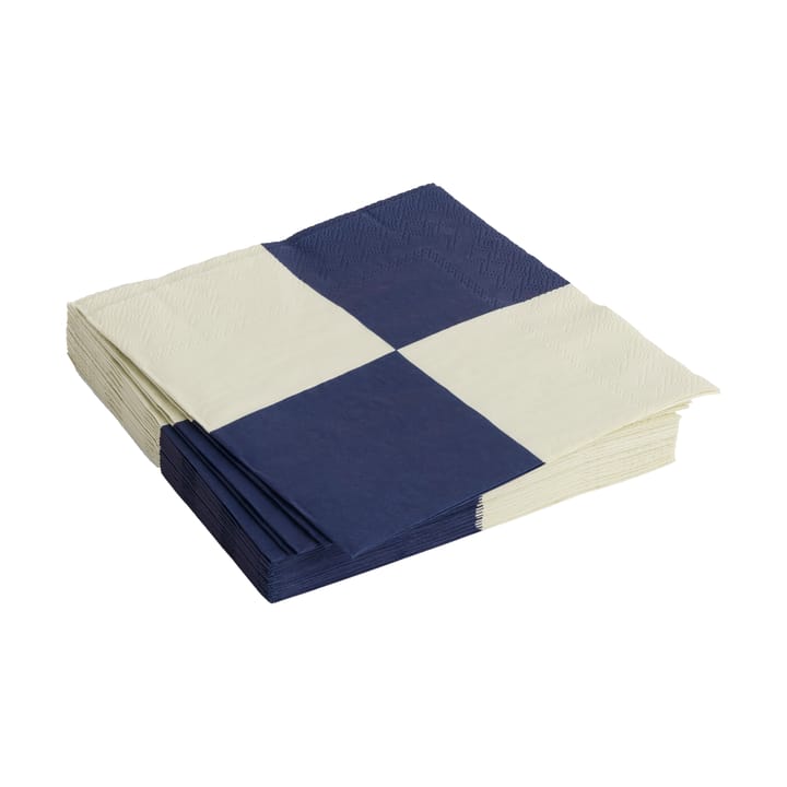 Pattern Lunch Check servietti 33x33 cm 20-pakkaus - Off white-dark blue L - HAY