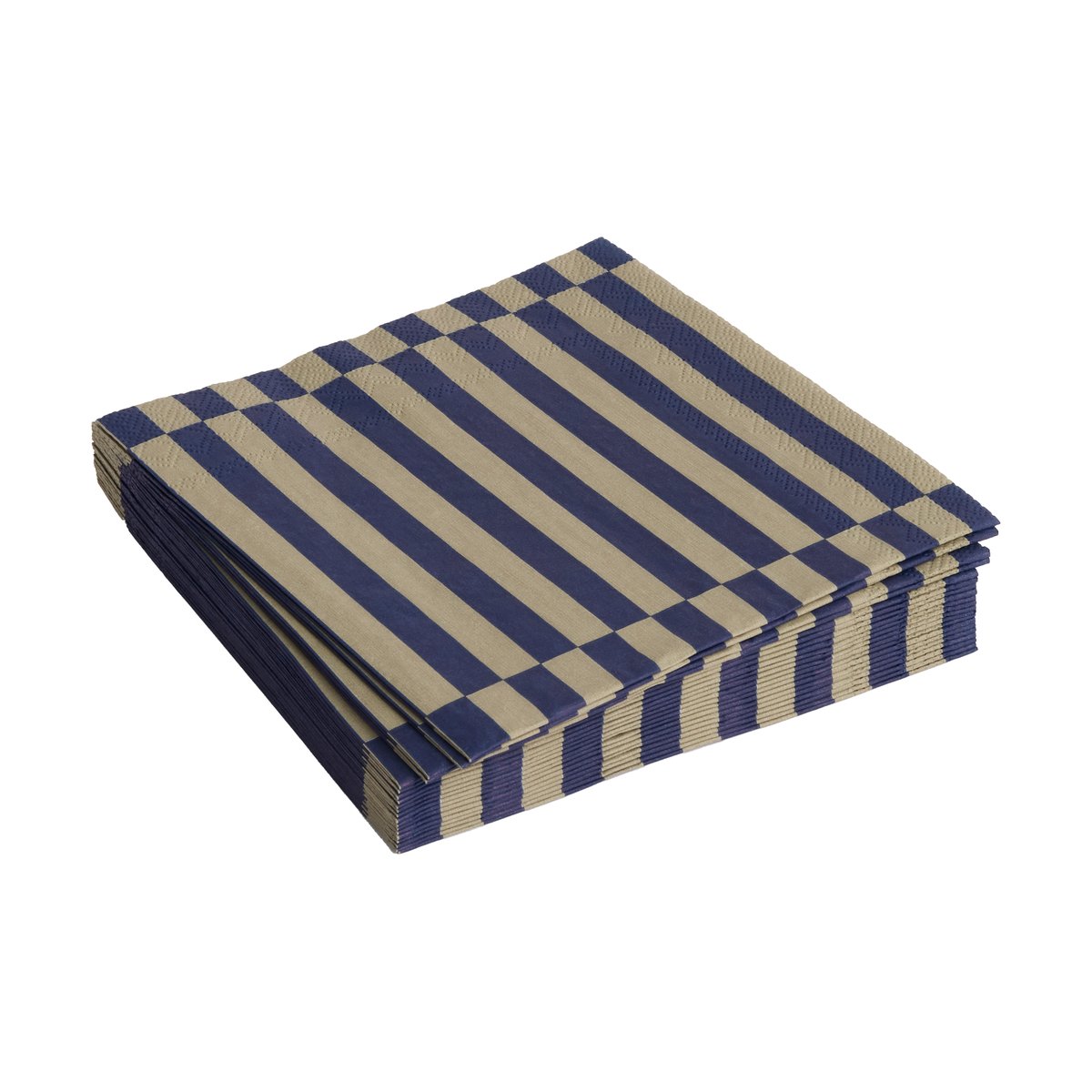 HAY Pattern Lunch Stripe servietti 33×33 cm 20-pakkaus Dark blue-dark sand pillar