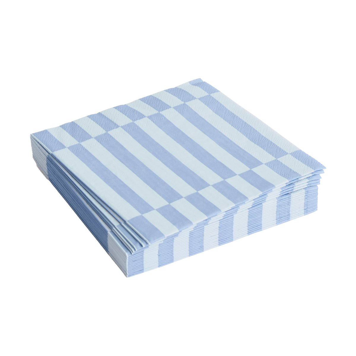 HAY Pattern Lunch Stripe servietti 33×33 cm 20-pakkaus Light blue-dusty blue pillar