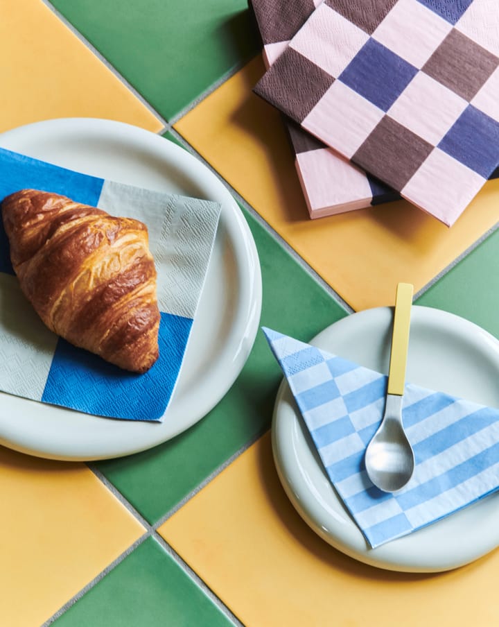 Pattern Lunch Stripe servietti 33x33 cm 20-pakkaus, Light blue-dusty blue pillar HAY