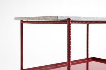 Rebar sivupöytä 75x44x55 cm - Grey marble-barn red - HAY