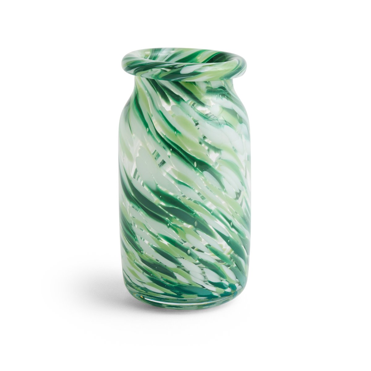 HAY Splash Roll Neck vaasi S 20,5 cm Green swirl