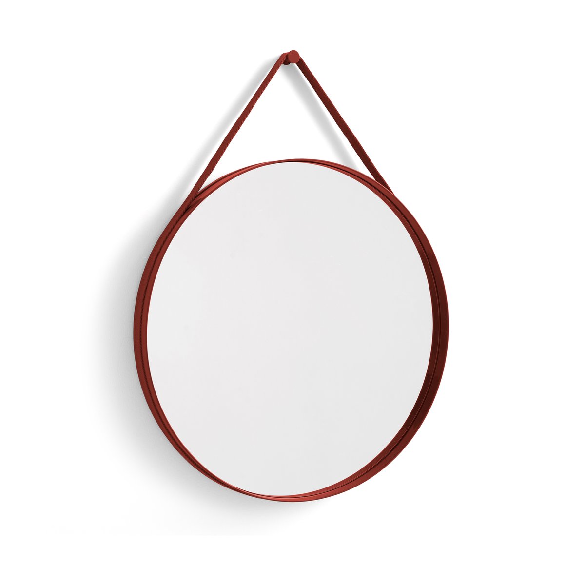 HAY Strap Mirror -peili Ø 70 cm Red