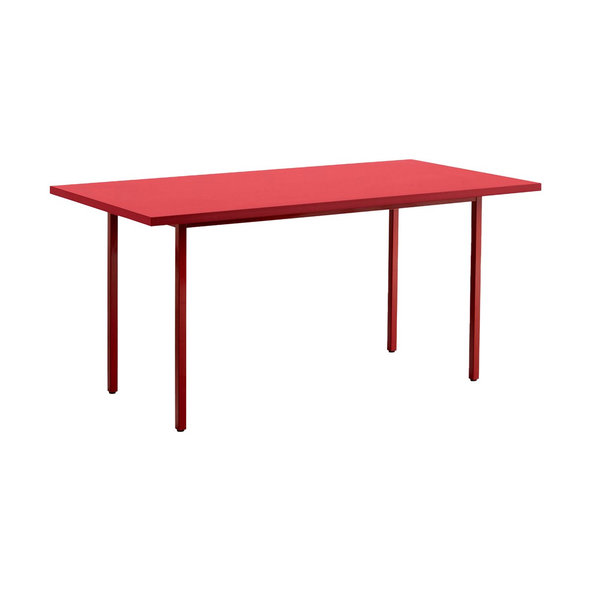 HAY Two-Colour ruokapöytä 90×240 cm Maroon red-red