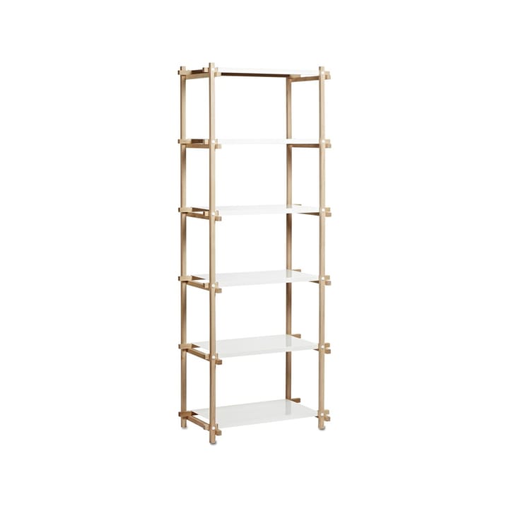 Woody Column hylly - Oak-white lacquered shelf, high - HAY