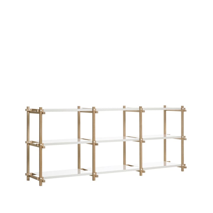 Woody hylly - Oak-white lacquered shelf, low - HAY