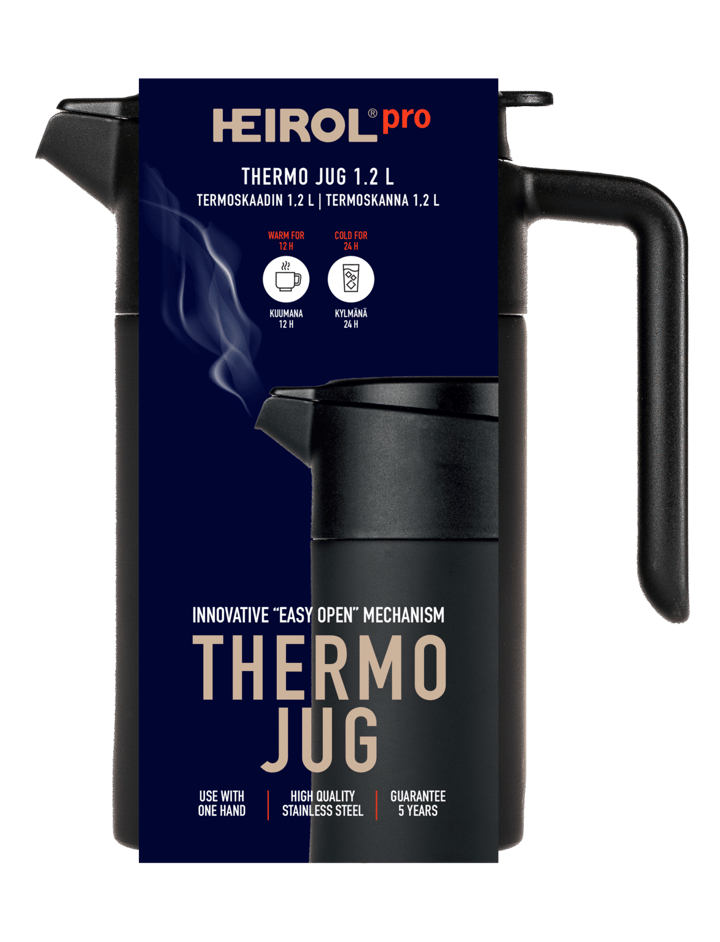 Heirol termoskannu 1,2 L - Musta - Heirol