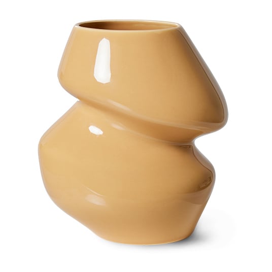 HKliving Ceramic organic maljakko small 19 cm Cappuccino