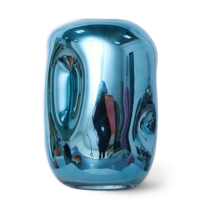 HK Objects lasimaljakko 21,5 cm - Blue chrome - HKliving