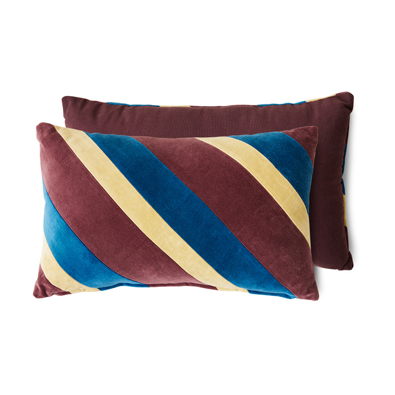 HKliving Striped velvet tyyny 30×50 cm Speakeasy