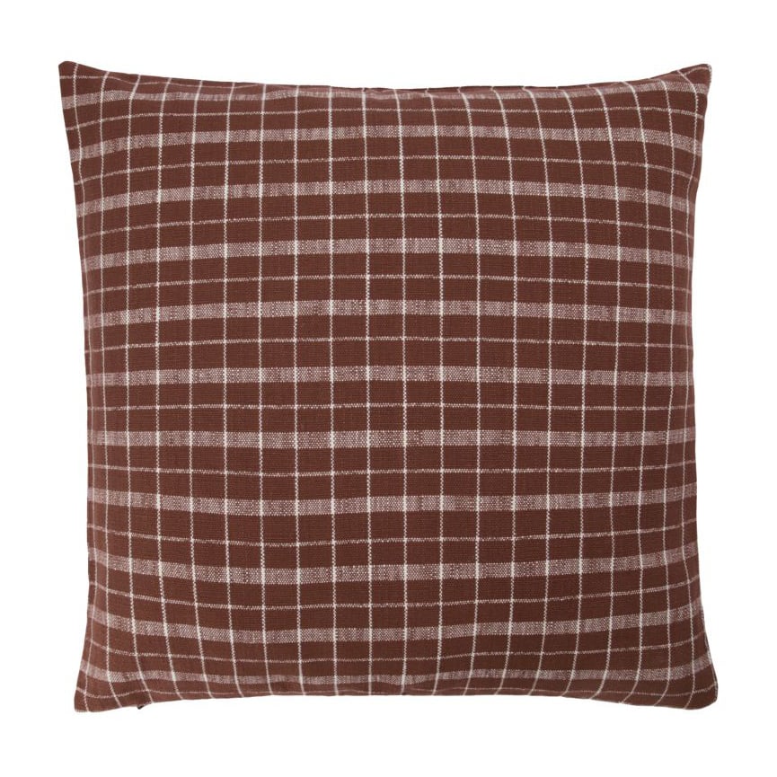 House Doctor Thame tyynynpäällinen ruudullinen 50×50 cm Brown