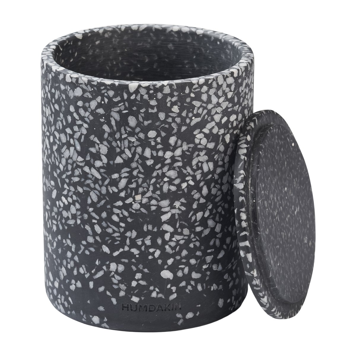 Humdakin Humdakin Terrazzo kannellinen maljakko Ø 10 cm Black