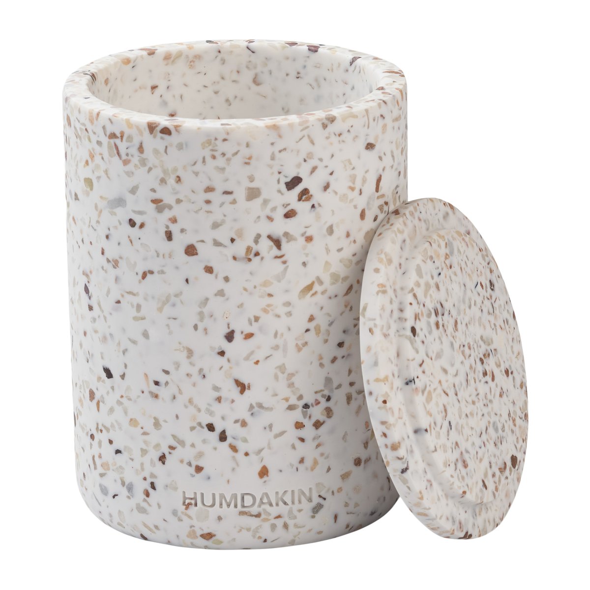 Humdakin Humdakin Terrazzo kannellinen maljakko Ø 10 cm Red/Beige