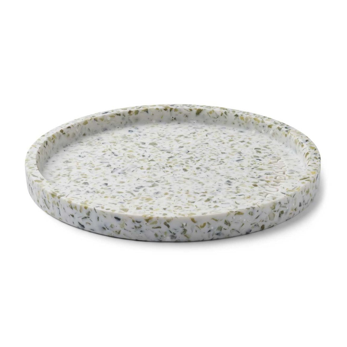 Humdakin Humdakin Terrazzo pyöreä tarjotin Ø 20 cm Green-white