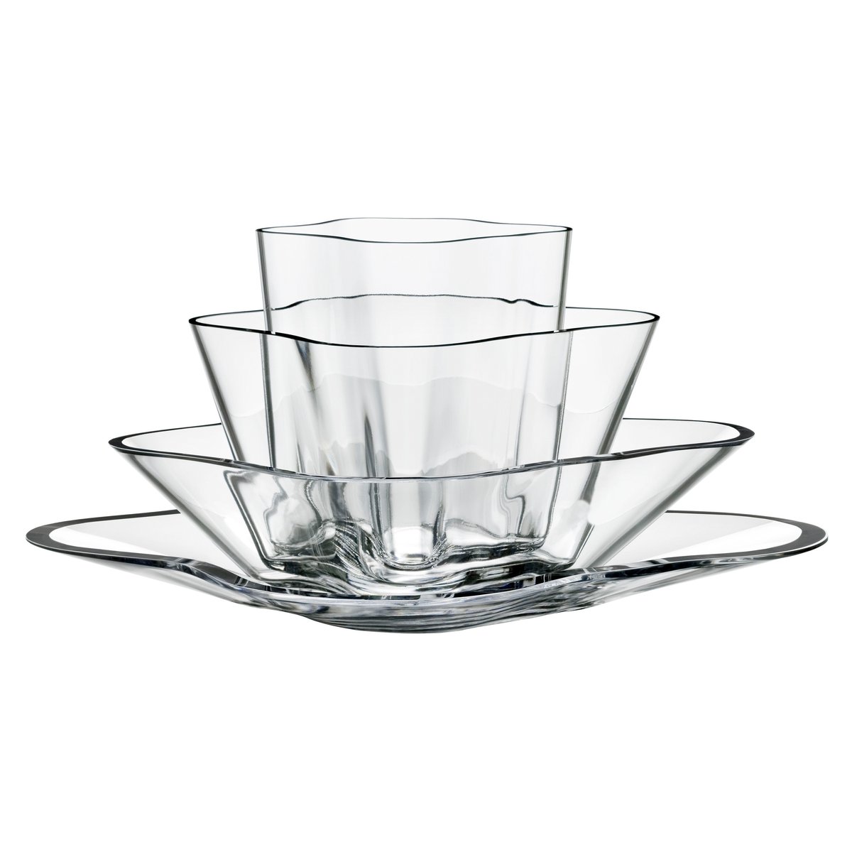 Iittala Alvar Aalto -maljakko kukka 4 osaa Kirkas