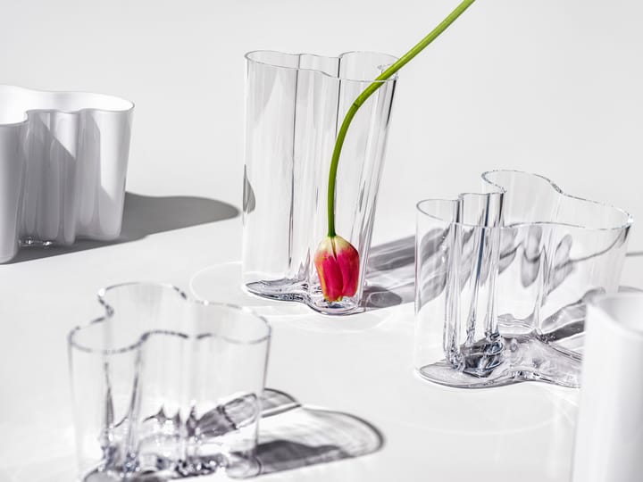 Alvar Aalto Maljakot, Kirkas, 251 mm Iittala