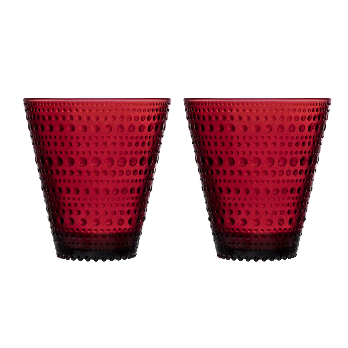 Iittala Kastehelmi juomalasi 30 cl 2 kpl karpalo (punainen)