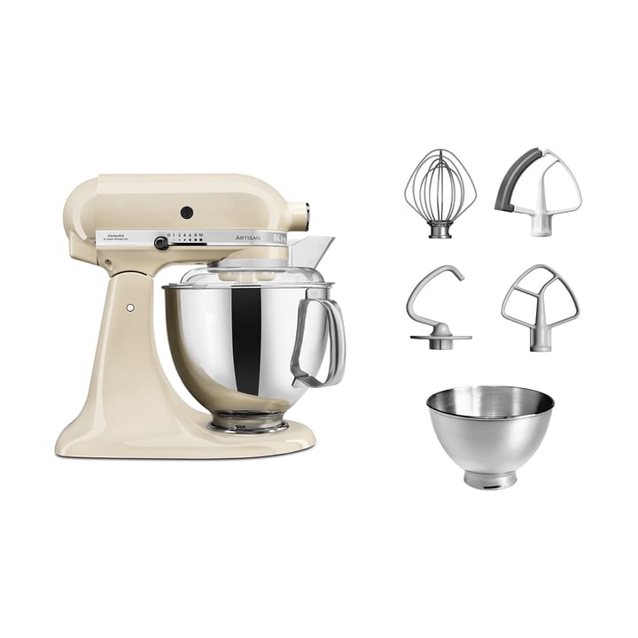 Artisan 5KSM175 keittiökone lisävarusteilla 4,8 L - Almond cream - KitchenAid