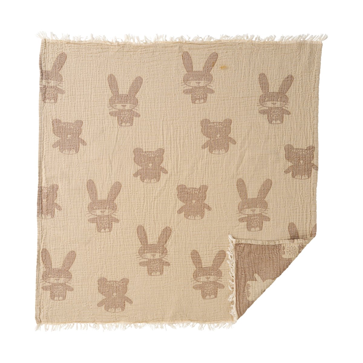 Klippan Yllefabrik Bunny&Bear peitto 75×90 cm Grey