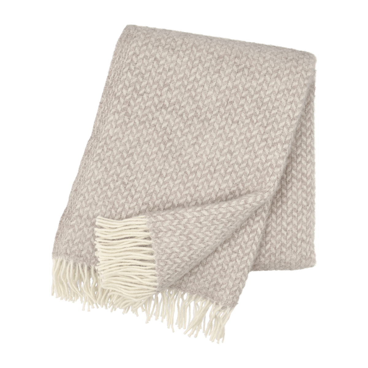 Klippan Yllefabrik Polka villahuopa Beige