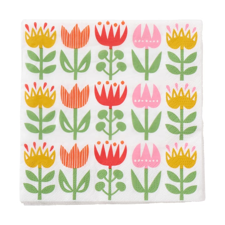 Tulip lautasliina 33x33 cm 20 kpl - Multi - Klippan Yllefabrik