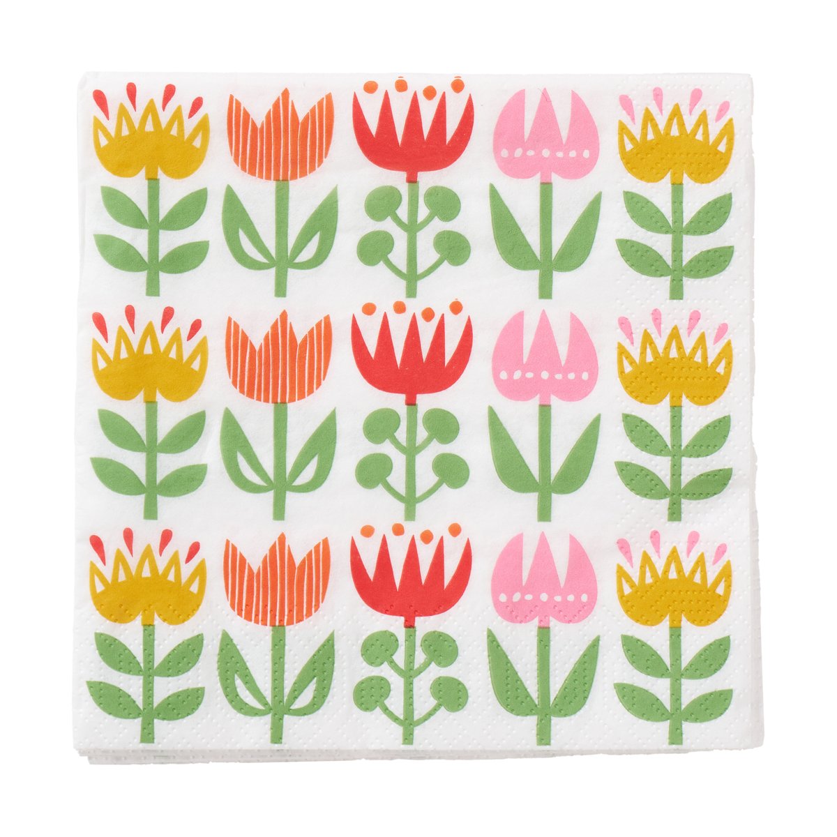 Klippan Yllefabrik Tulip lautasliina 33×33 cm 20 kpl Multi