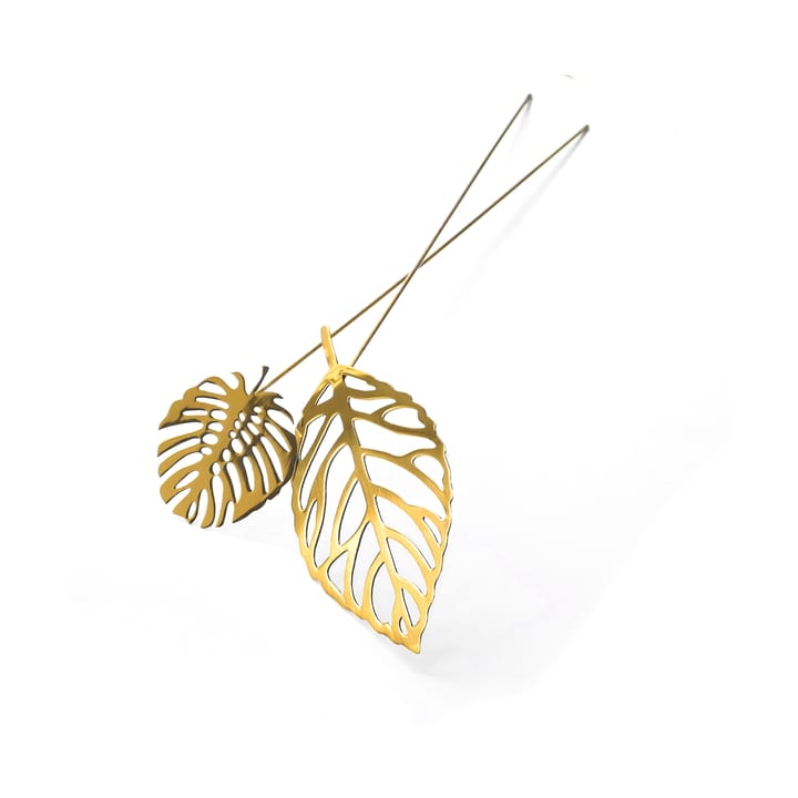 Brass leaves koristeet 2-pack - Wood - KLONG