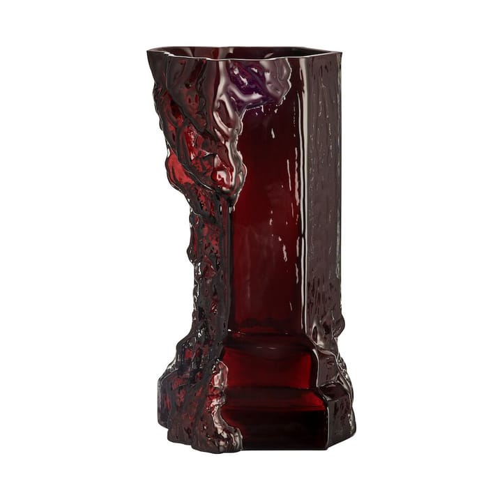 Rocky Baroque maljakko 35 cm - Oxblood - Kosta Boda