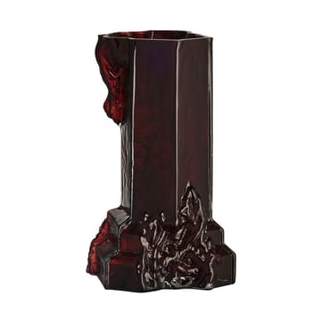 Rocky Baroque maljakko 35 cm - Oxblood - Kosta Boda