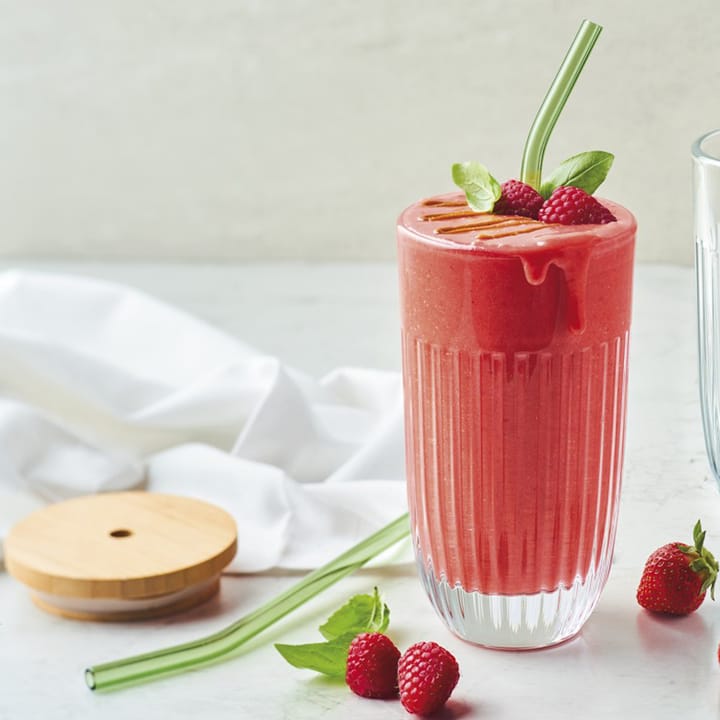 Ouessant smoothielasi kannella ja pillillä 43 cl, Transparent La Rochère