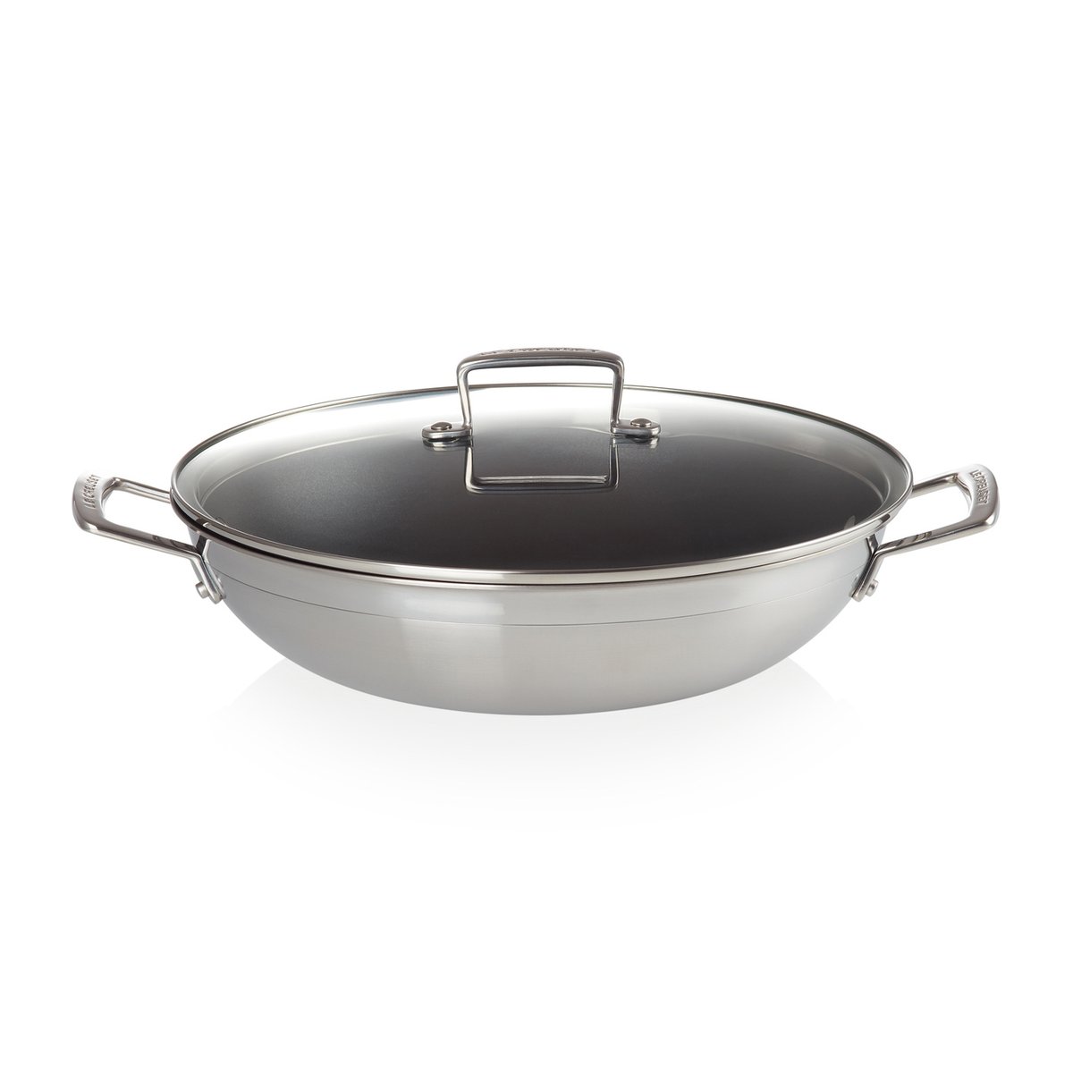 Le Creuset Le Creuset 3-Ply non-stick -wokkipannu lasikannella 4,3 l