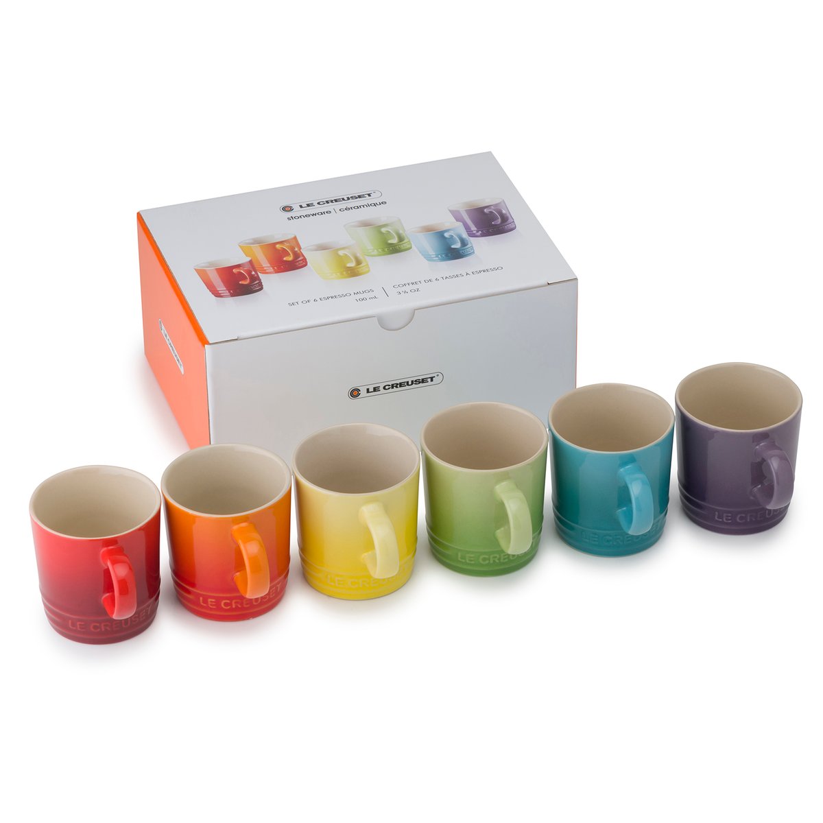 Le Creuset Le Creuset lahjasetti espressomuki 10 cl 6-pakkaus Rainbow