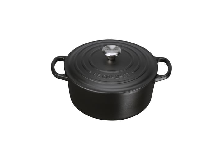 Le Creuset pyöreä pata Ø22 cm, Mattamusta Le Creuset