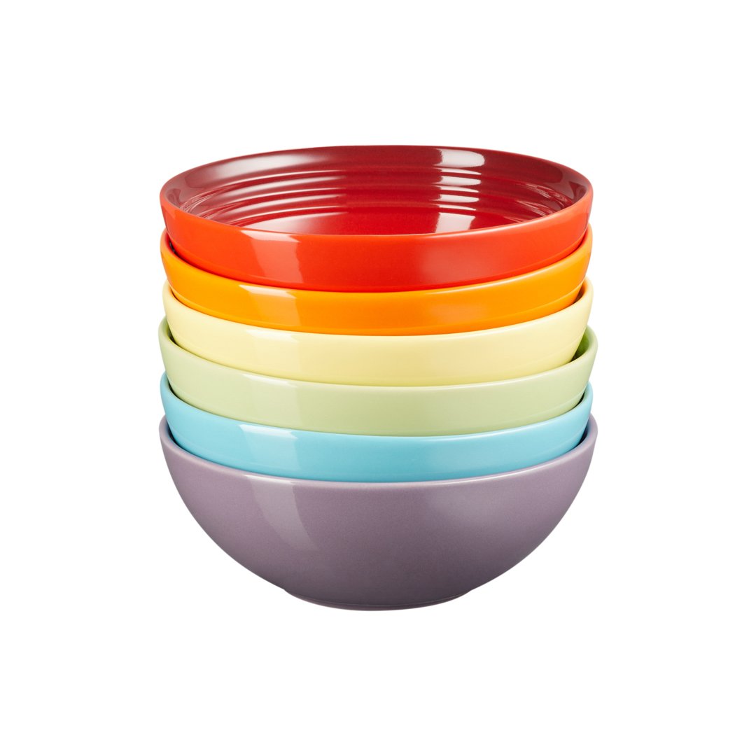 Le Creuset Le Creuset Signature syvä lautanen 16 cm 6-pakkaus Rainbow