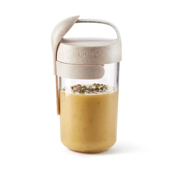 Lékué To Go purkki organic lusikalla beige. - 0,4 l - Lékué