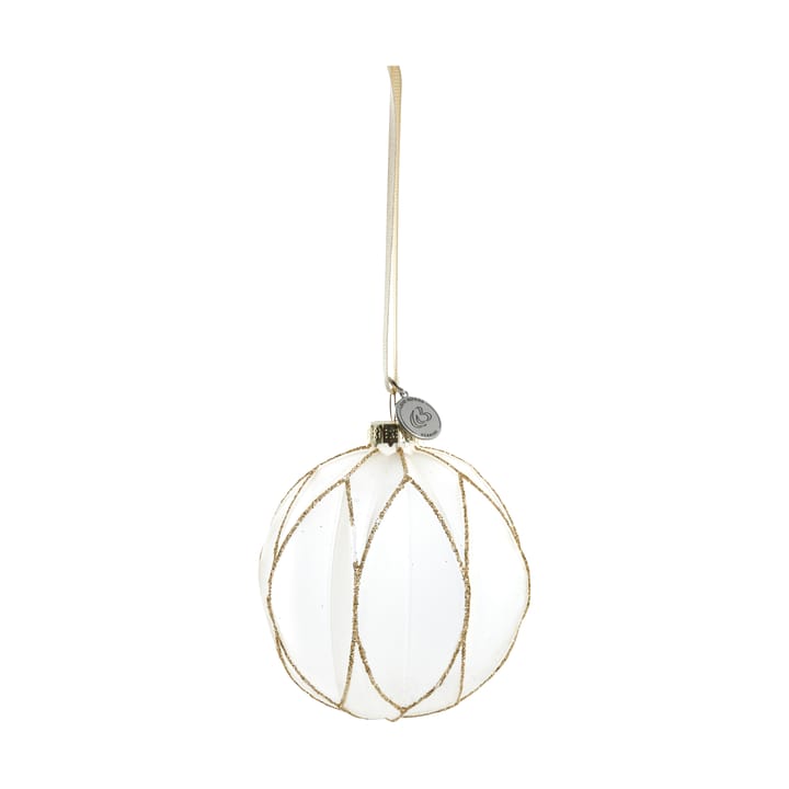 Navina joulukuusenpallo Ø 8 cm - White-Light gold - Lene Bjerre