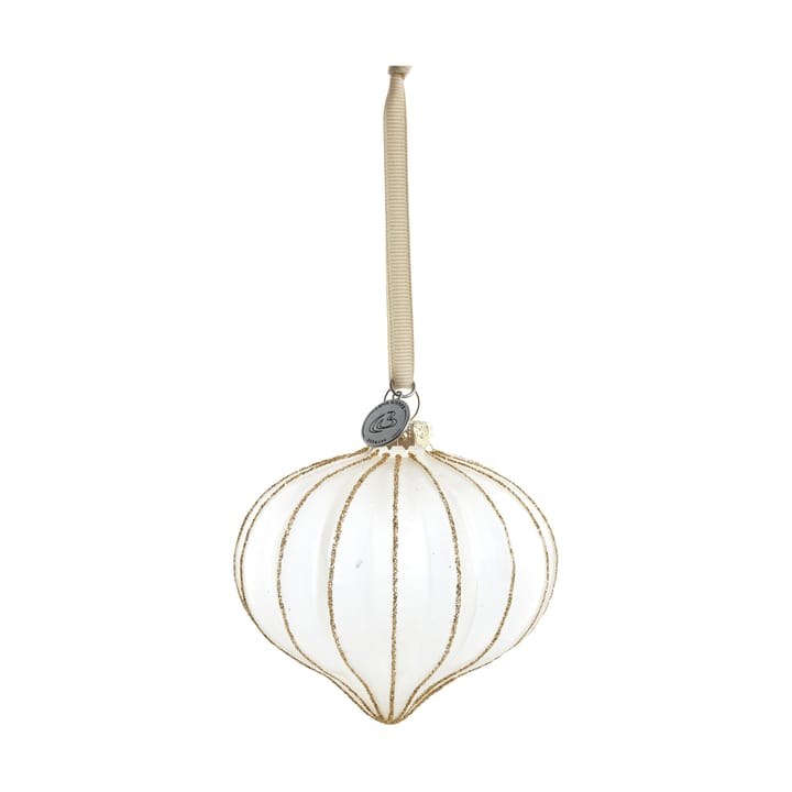 Navina joulukuusenpallo 8 cm - White-Light gold - Lene Bjerre