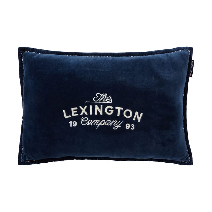 1993 Logo Organic Cotton Velvet tyyny 40x60 cm - Denim blue - Lexington