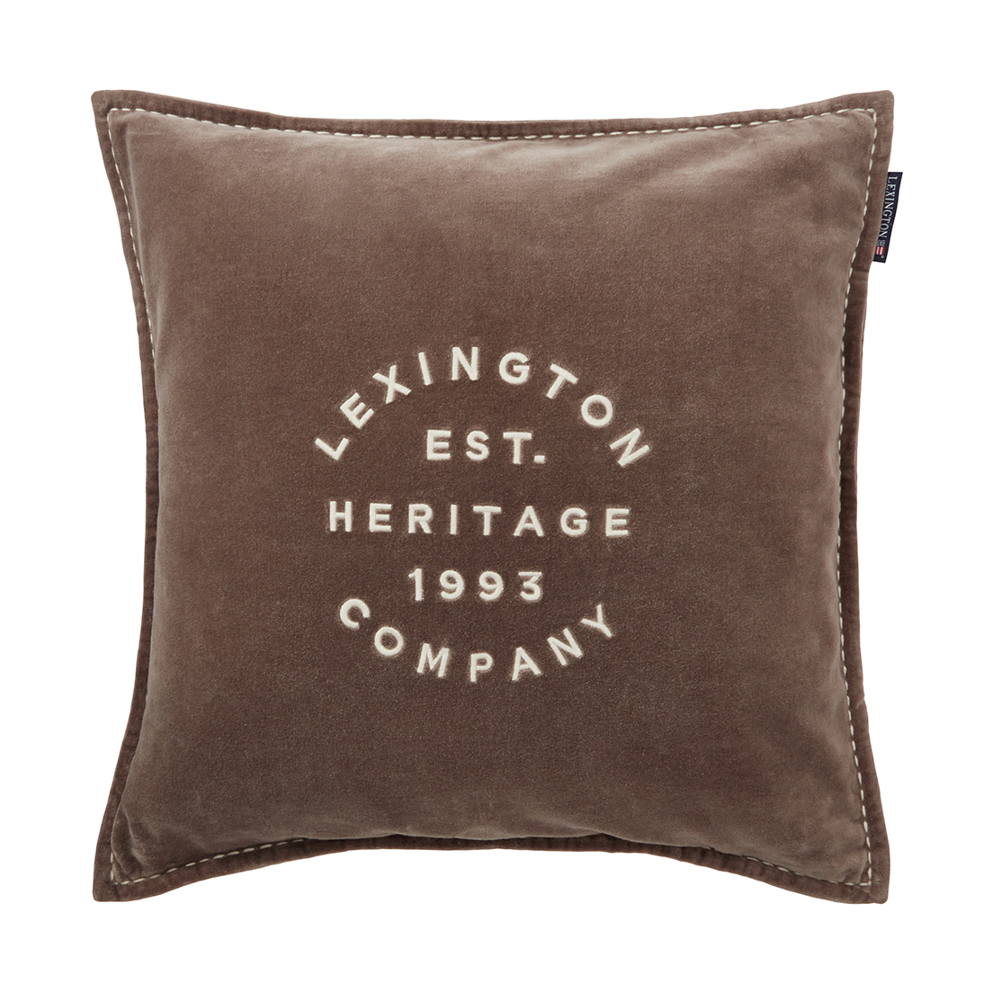 Lexington 1993 Logo Velvet tyynynpäällinen 50×50 cm Brown