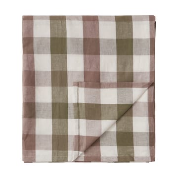 Checked Cotton Linen -pöytäliina 150 x 350 cm - Olive - Lexington