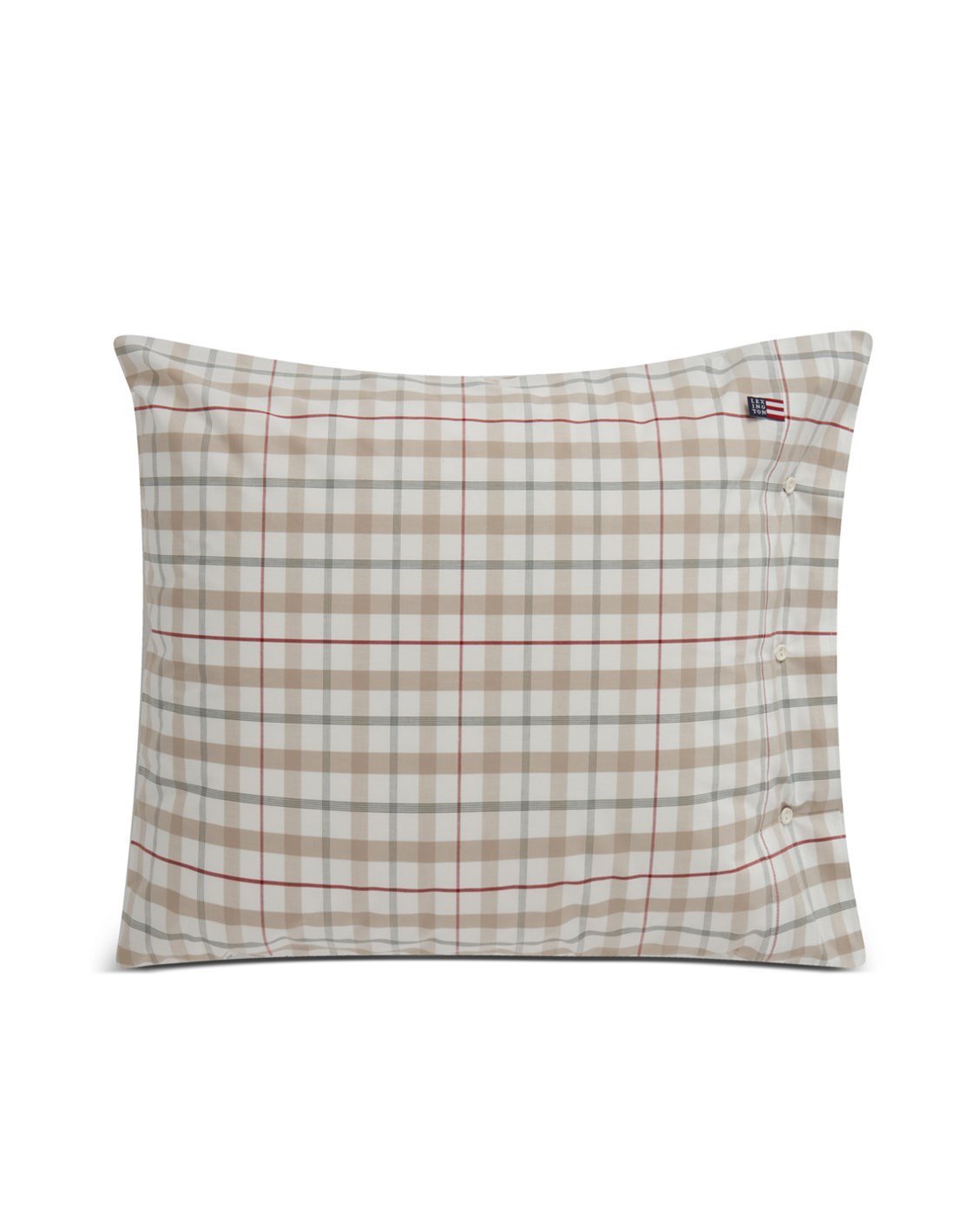 Lexington Checked Cotton puuvillapussilakana Poplin 50×60 cm Valkea