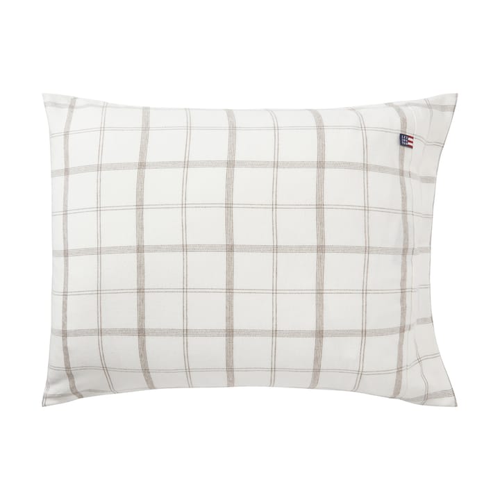 Checked Flannel -tyynyliina 50 x 60 cm, White-brown Lexington