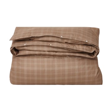 Checked Pin Point Oxford pussilakanasetti 150x210 cm - Brown - Lexington