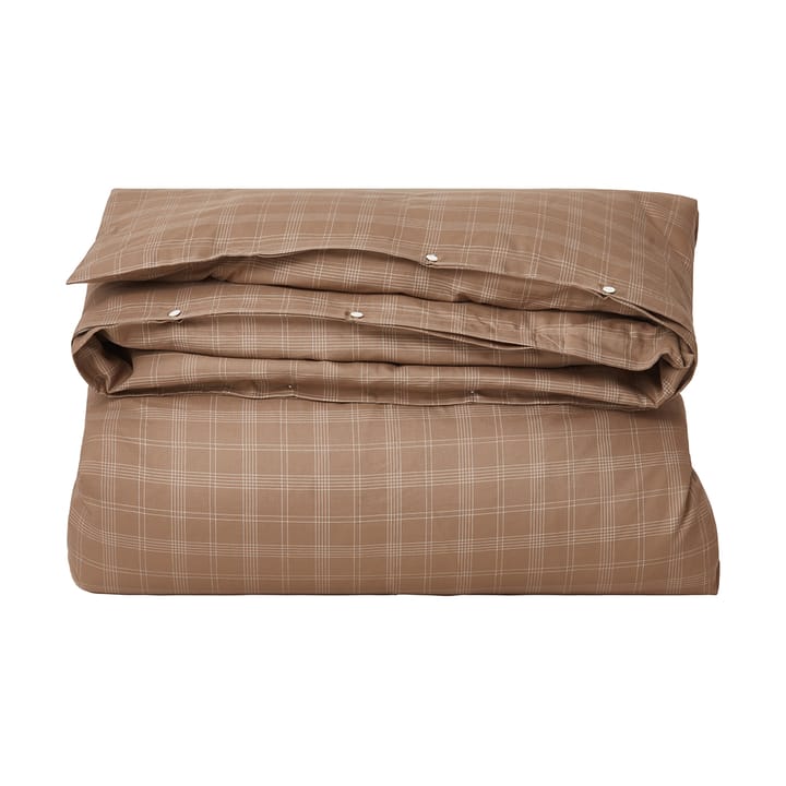 Checked Pin Point Oxford pussilakanasetti 150x210 cm, Brown Lexington